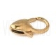Fecho Mosquetão Coração 20x11mm - Aço Inox Dourado