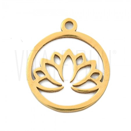 Pendente Flor de Lotus 15mm - ...