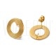 Base Brinco Design Irregular 17x16mm - Aço Inoxidável 304 - Dourado 