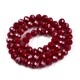 Fiada Cristal Facetado 8mm - VERMELHO ESPELHADO
