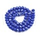 Fiada Cristal Facetado 8mm - AZUL ROYAL EFEITO ESPELHADO