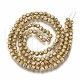 Fiada Conta Hematita 3mm (20cm) furo: 1mm - Dourada