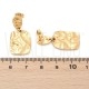 Brinco Elegante Texturizado 30mm comprimento - Aço Inox Dourado