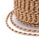 Fio Polycotton Acabamento Metálico 1.5mm - CASTANHO/DOURADO