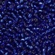 Pack missanga 3mm - AZUL ANIL TRANSLÚCIDO - Interior Prateado