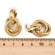 Brinco de Pressão/Mola Circulos  30x18mm - Aço Inoxidável 304 Ouro 18K  