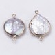 Entremeio Pérola Baroque/Keshi  24x16mm (+ou-)