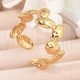 Anel Ajustável   - Aço Inoxidável 304  Dourado  Ouro18K