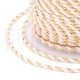 Fio Polycotton Acabamento Metálico 1.5mm - BRANCO/DOURADO