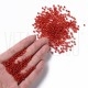 Pack missanga 3mm - VERMELHO  TRANSLÚCIDO - Interior Prateado