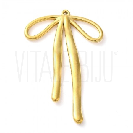 Pendente Laço 42x28mm - Aço In...