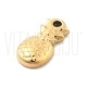  Pendente Mini Ananás 11x5.5mm - Aço Inox Dourado