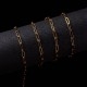 Corrente Elo Retangular Achatado 12x4mm - Aço Inox Dourado