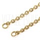 Fio Semi Pronto Elo Oval Achatado 2mm c/ Extensão  - Aço Inox Dourado