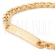 Pulseira Grumet com Barra Lisa em Aço Inoxidável 304 Dourado 16cm Pulseira Grumet com Barra Lisa em Aço Inoxidável 304 Dourado 16cm