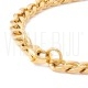 Pulseira Grumet com Barra Lisa em Aço Inoxidável 304 Dourado 16cm Pulseira Grumet com Barra Lisa em Aço Inoxidável 304 Dourado 16cm