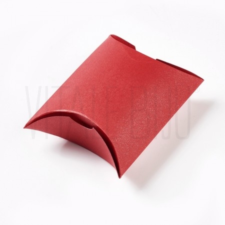 Pack com 10 Caixa para Lembranças de Papel Kraft – Vermelho Brilhante 10,5x9x3,5cm