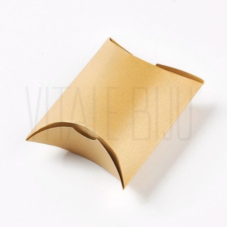 Pack 10 Caixas para Lembranças em Papel Kraft – DOURADO OPACO  9x10,5x3,5cm