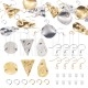 Kit DIY para Fazer Brincos Dourados e Prateados - 8 Pares Kit DIY para Fazer Brincos Dourados e Prateados - 8 Pares