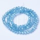 Fiada Cristal Facetado 4mm - Azul Céu Espelhado