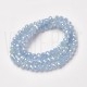 Fiada Cristal Facetado 4mm - Azul Claro Efeito Espelhado