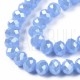 Fiada Cristal Facetado 6mm - Azul Ganga Espelhado