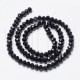 Fio de Cristal Facetado Preto Rondelle 3x2mm Fio de Cristal Facetado Preto Rondelle 3x2mm