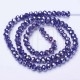 Fiada Cristal Facetado 4mm - Azul Escuro Efeito Espelhado