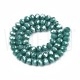 Fiada de Contas de Cristal Verde Ciano Escuro Rondelle Facetada 6x5mm Fiada de Contas de Cristal Verde Ciano Escuro Rondelle Facetada 6x5mm