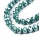 Fiada de Contas de Cristal Verde Ciano Escuro Rondelle Facetada 6x5mm Fiada de Contas de Cristal Verde Ciano Escuro Rondelle Facetada 6x5mm