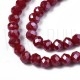 Fiada Cristal Facetado 6mm - Bordeaux com Efeito Espelhado