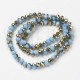 Fiada Cristal Facetado 8mm - Azul Celeste c/ Dourado Fiada Cristal Facetado 8mm - Azul Celeste c/ Dourado