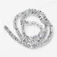 Fiada de Contas de Cristal Transparente e Prata Rondelle Facetada 3x2mm Fiada de Contas de Cristal Transparente e Prata Rondelle Facetada 3x2mm