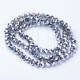 Fiada de Contas de Cristal Prata Platina Rondelle Facetada 4x3mm Fiada de Contas de Cristal Prata Platina Rondelle Facetada 4x3mm
