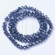 Fiada Cristal Facetado 8mm - Azul Petróleo Translucido Espelhado