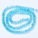 Fiada de Contas de Cristal Rondelle Facetadas Azul Claro 8x6mm AB – 40cm Fiada de Contas de Cristal Rondelle Facetadas Azul Claro 8x6mm AB – 40cm