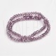 Fiada de Contas de Cristal Roxo Médio AB Rondelle Facetada 3,5x2mm Fiada de Contas de Cristal Roxo Médio AB Rondelle Facetada 3,5x2mm
