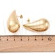 Brincos Gota Alongada em Aço Inoxidável 304 Dourado 39x19mm Brincos Gota Alongada em Aço Inoxidável 304 Dourado 39x19mm
