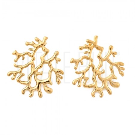 Brincos Pendentes Coral em Aço...