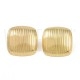 Brincos Quadrados Texturados em Aço Inoxidável 304 Dourado 23x22,5mm Brincos Quadrados Texturados em Aço Inoxidável 304 Dourado 23x22,5mm