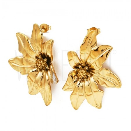 Brinco Flor Texturizado 41x27m...