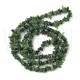 Fiada de Contas Cascalho / Chips de Jade Natural Verde 5 a 8mm 80cm