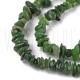 Fiada de Contas Cascalho / Chips de Jade Natural Verde 5 a 8mm 80cm