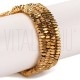 Fiada de Contas de Hematite Dourada com Revestimento Ouro 24K Quadrada Facetada 2,2mm 326 Contas