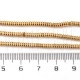 Fiada de Contas de Hematite Dourada com Revestimento Ouro 24K Quadrada Facetada 2,2mm 326 Contas