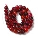 Fiada de Contas Ágata Veias de Dragão Vermelho Escuro Facetada 8mm 48 Contas Fiada de Contas Ágata Veias de Dragão Vermelho Escuro Facetada 8mm 48 Contas