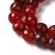 Fiada de Contas Ágata Veias de Dragão Vermelho Escuro Facetada 8mm 48 Contas Fiada de Contas Ágata Veias de Dragão Vermelho Escuro Facetada 8mm 48 Contas