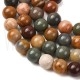 Fiada de Contas de Ágata do Gobi Natural Multicolor 8mm Redondas 44 a 47 Contas Fiada de Contas de Ágata do Gobi Natural Multicolor 8mm Redondas 44 a 47 Contas