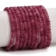 Fiada de Contas Jade Natural Rosa Camélia Rondelle Facetada 4x3mm