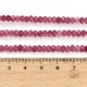 Fiada de Contas Jade Natural Rosa Camélia Rondelle Facetada 4x3mm